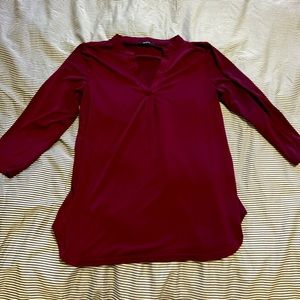Long sleeve blouse, v neck